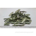 dried and green olive leaf cut for herbal tea